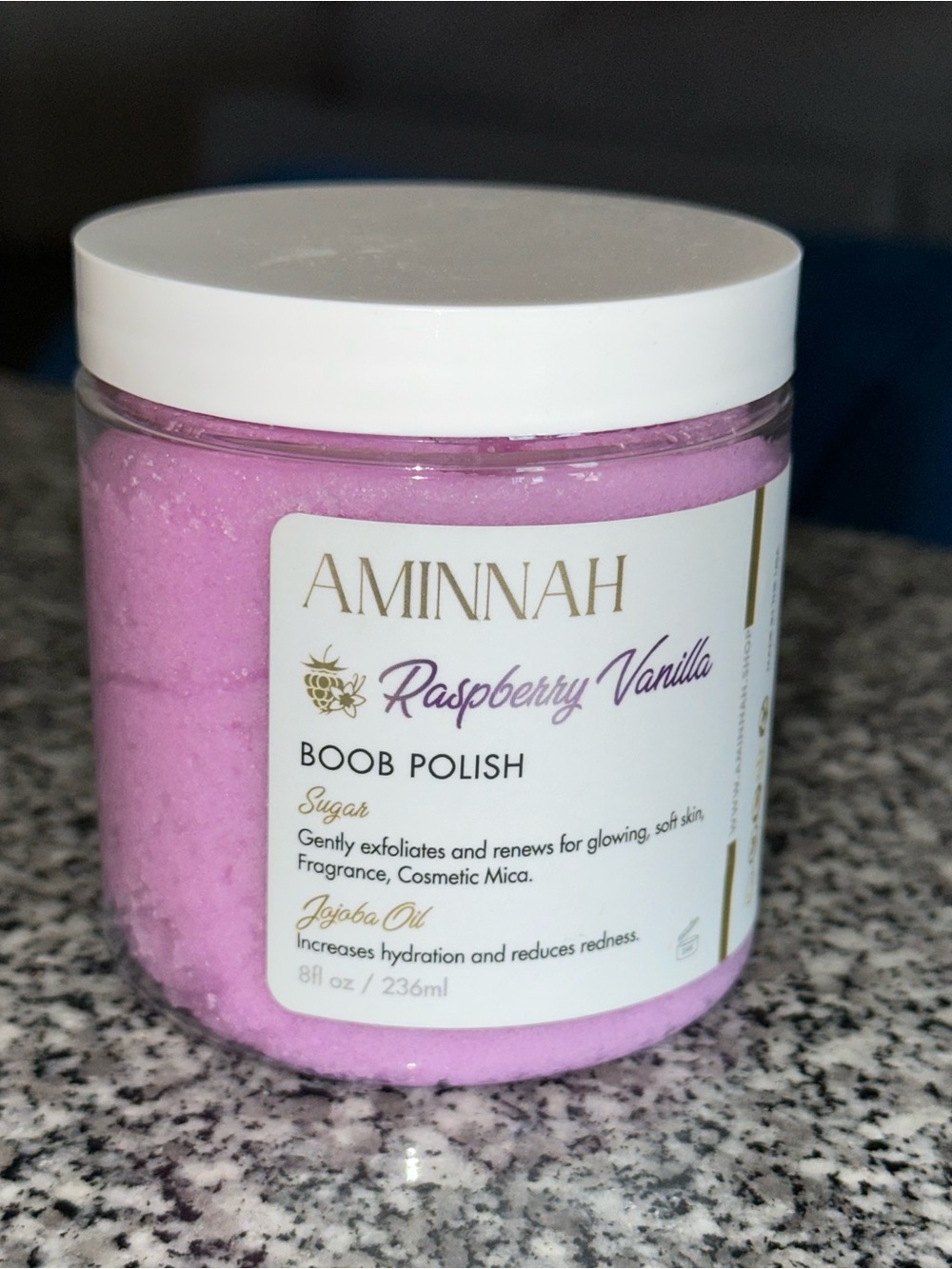 Aminnah "Raspberry Vanilla" Boob Polish - Picture 2 of 3